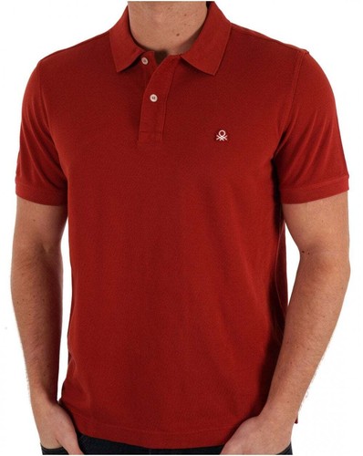 Benetton Polo Shirt Deep Red - Picture 3 of 3