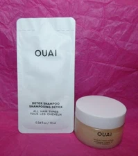 NEW OUAI Detox Shampoo Sample & Scalp + Body Scrub 1 oz.
