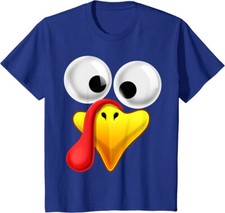 Turkey Face Thanksgiving Matching Family Costume Youth Unisex T-shirt