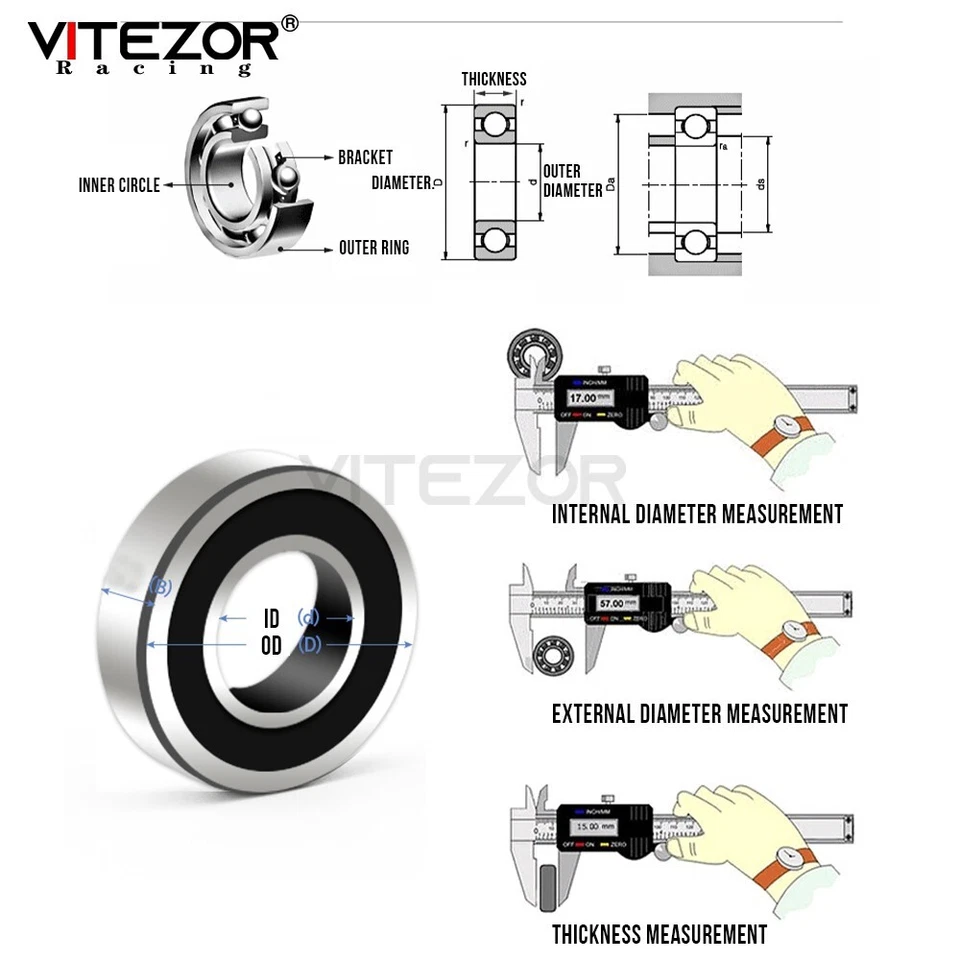 Fits Traxxas X-MAXX XMAXX 6S Full Bearings Kit +(2) Upgrade RPM Wheel Hub 31 Pcs - Image 3 of 4