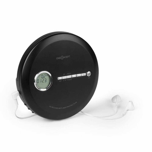 Lettore CD Portatile Bassi Audio Vintage Cuffie Auricolari Bluetooth Nero |  eBay