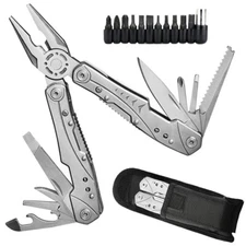 23-in-1 EDC Pocket Knife Set with Wire Stripper, Needle Nose Pliers, and Pocket