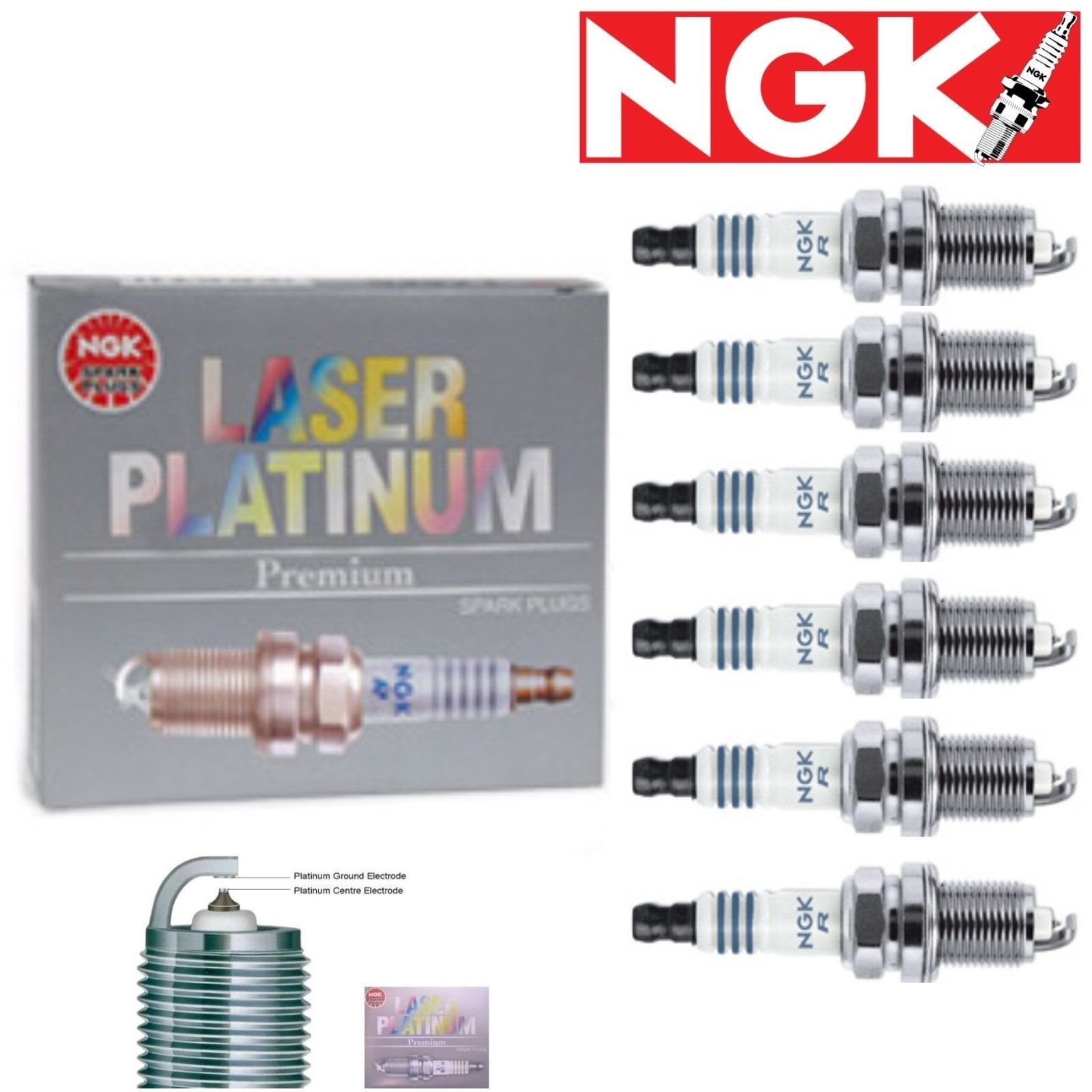 6 pcs NGK Laser Platinum Spark Plugs 2008-2009 BMW 328i 3.0L L6 Kit Set x
