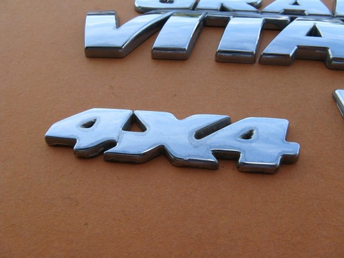 SUZUKI GRAND VITARA V6 4X4 REAR CHROME EMBLEM LOGO BADGE SIGN SYMBOL USED A39018 - Picture 2 of 8