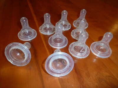 Dr. Brown's Level 2 Narrow-Neck Silicone soft natural Baby Bottle nipples lot 10