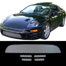 Ccg Mesh Grill Inserts For 03-05 Mitsubishi Eclipse 5 Piece Precut Grille Silver
