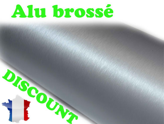 Film alu brossé métal adhésif 150x200 cm avec kit raclette 3M sticker meuble cuisine