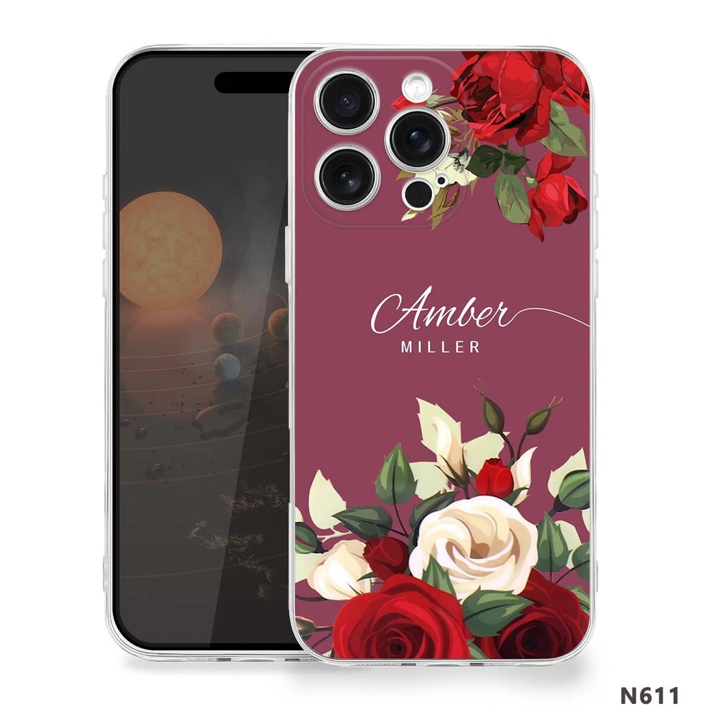 Floral TPU Phone Case for iPhone 15 16 Plus 14 13 12 11 XS Pro Max