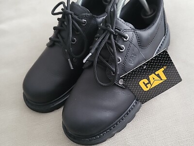CAT Colorado Low Black Full Grain Leather Shoes Tough Walking