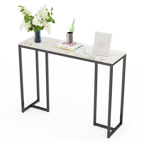 Home Console Table Marble Side Table Long Bar Table Porch Accent Hallway Room - Picture 9 of 12