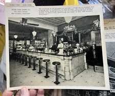 Coca-Cola Advertising Floral Display 1940s New Orleans Soda Fountain Union Cigar