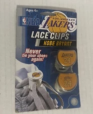 KOBE BRYANT #24 Los Angeles Lakers Shoe Lace Clips(A1)