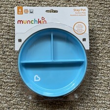 Munchkin Stay Put Suction Plate Blue 6 Months