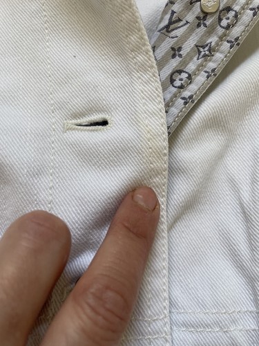Louis Vuitton Monogram Logo Jean Jacket. Very Good Condition. Size 36. Rare. - Picture 3 of 11