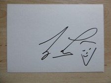 Jay Leno "Talkmaster" autograph signed 10x15 cm index card