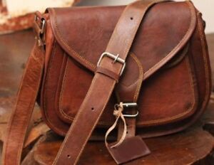 NEW Purse Women Vintage Brown Leather Messenger Cross Body Bag Handmade 