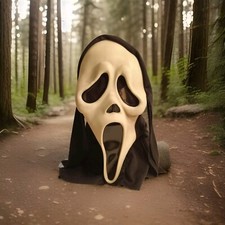Vintage Scream Ghost Face Mask Easter Unlimited Fun World Glow In The Dark