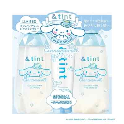 Sanrio &tint Shampoo Treatment with hair pack kit Cinnamoroll