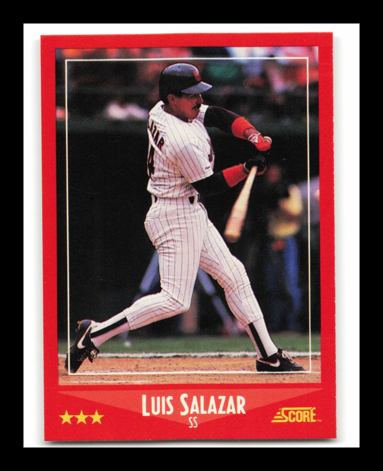 LUIS SALAZAR - 1988 SCORE BASEBALL - CARD #284 - SAN DIEGO PADRES