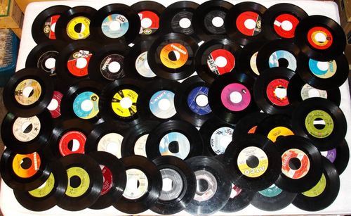 Lot of (50) 45 RPM Records - Rock/Pop/R&B/Country, FOR CRAFTING (Low ...