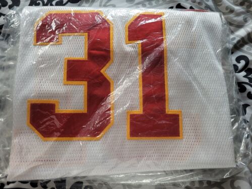 Authentic Priest Holmes Kansas City Chiefs El Salvador White Reebok Jersey 50 - Picture 13 of 17
