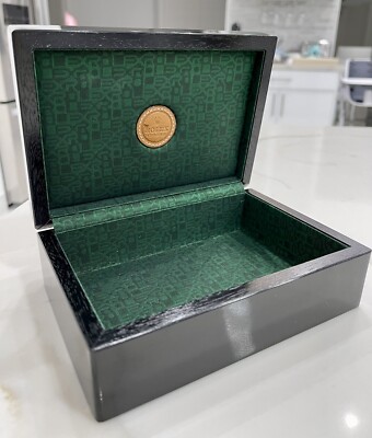 Genuine Rolex Cellini Vintage Black Wood Presentation Watch Box