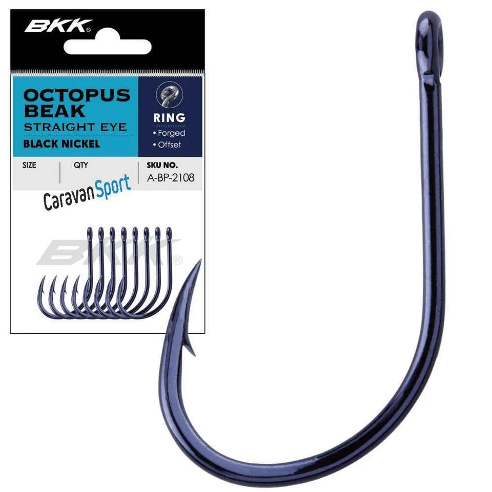 HAMEAUX DE PÊCHE À ŒILLET BKK OCTOPUS BEAK STRAIGHT EYE TRAÎNEAU FERRANTE MER - Photo 1/1