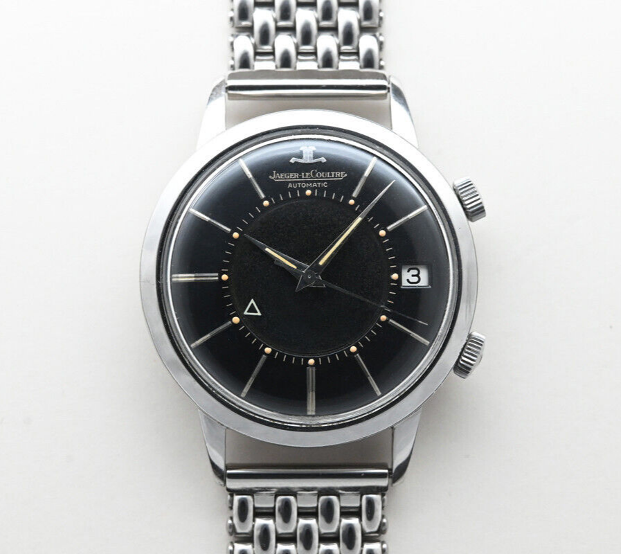 Jaeger-LeCoultre Memovox sveglia polso E855 quadrante nero dorato jumbo 37  mm vi