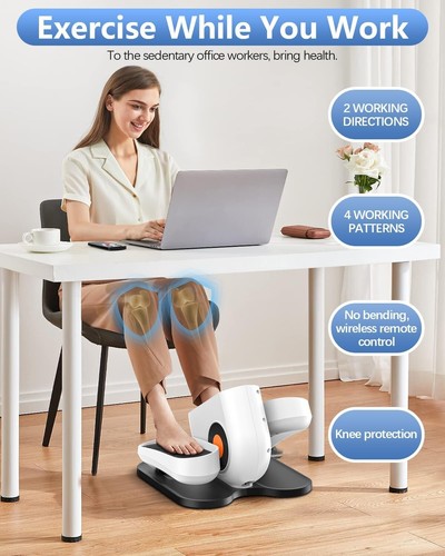 Under Desk Elliptical Trainer Electric Leg Exerciser Sitting Elderly Adult Sit - Picture 9 of 10