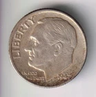 1947-D ROOSEVELT DIME 10¢ DENVER MINT 90% SILVER COIN UNITED STATES OF AMERICA