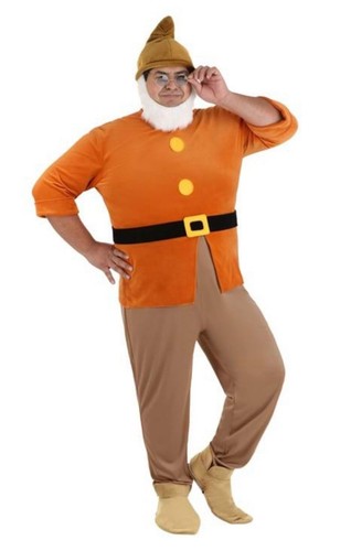 Disney Men's 2XL Snow White Doc Seven Dwarfs Costume And Accesories EUC