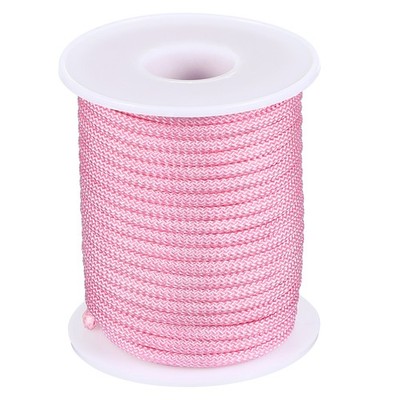 3.5mm x 46feet Nylon String for Bracelets Braided Nylon Cord, Pink