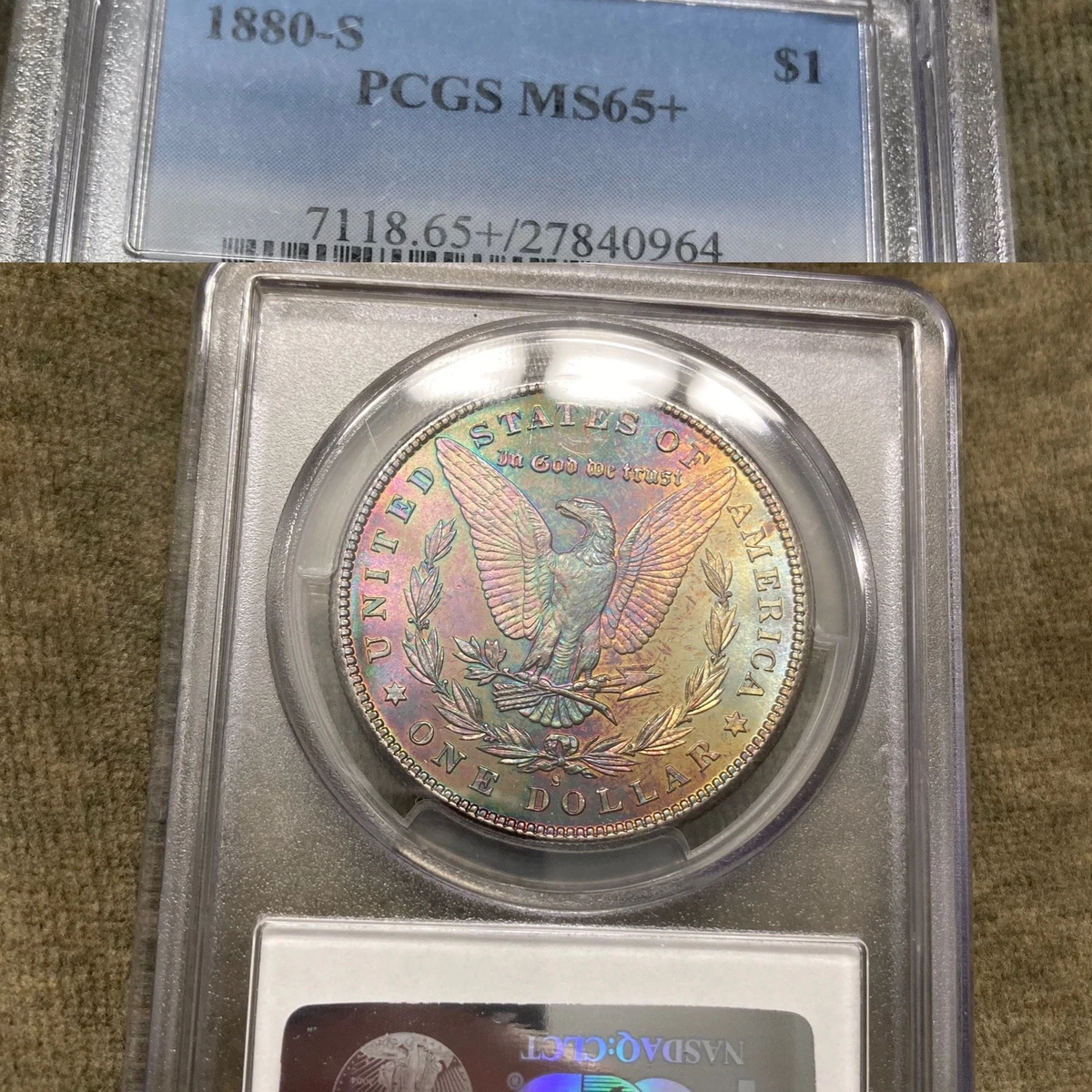 1880-S モルガン・ダラー PCGS MS65 Morgan Year 1880 Graded 65 MS Silver MS65 PCGS モルガン・ダラー