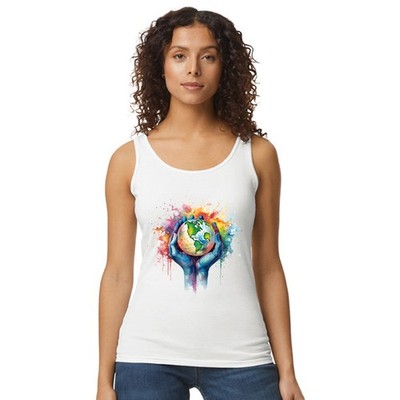 Our Planet In Our Hands Damen Trägershirt Tank Top Umwelt Geschenk für Sie