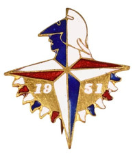 Vintage The Festival Of Britain 1951 Exhibition Enamel Souvenir Brooch Badge