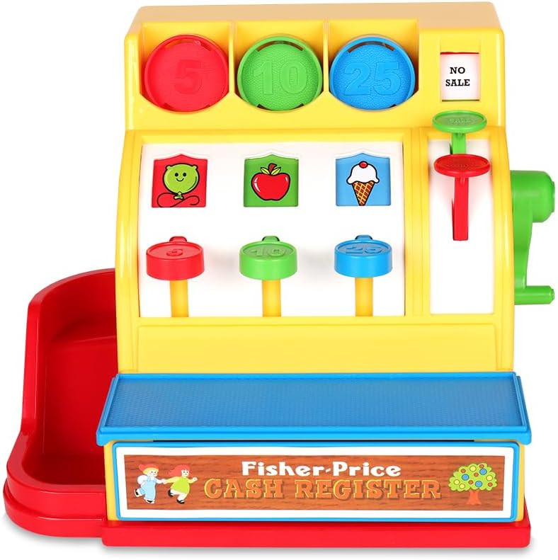 как выглядит Limited Edition Kids Cash Register Toy With Coins Bell And Working Drawer фото