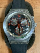 Swatch Irony Diaphane Chrono Watch Timepiece Quartz Analog Vintage New