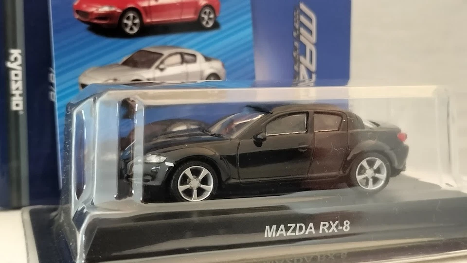Coche modelo diecast negro Kyosho 1/64 Mazda RX-8 Foto 2 de 4