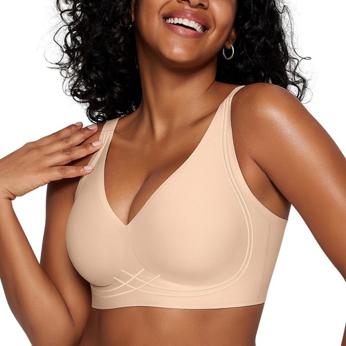 Seamless Wireless Bras for Women Full Coverage Push Up Bra Comfortable No Und...