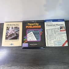 Vintage Commodore 64 Software Lot PaperClip DeskPack Financial Planner Untested