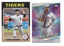 2024 Heritage Tarik Skubal #247 & 2004 Topps CSMLB-5 Stars of MLB R Green Tigers