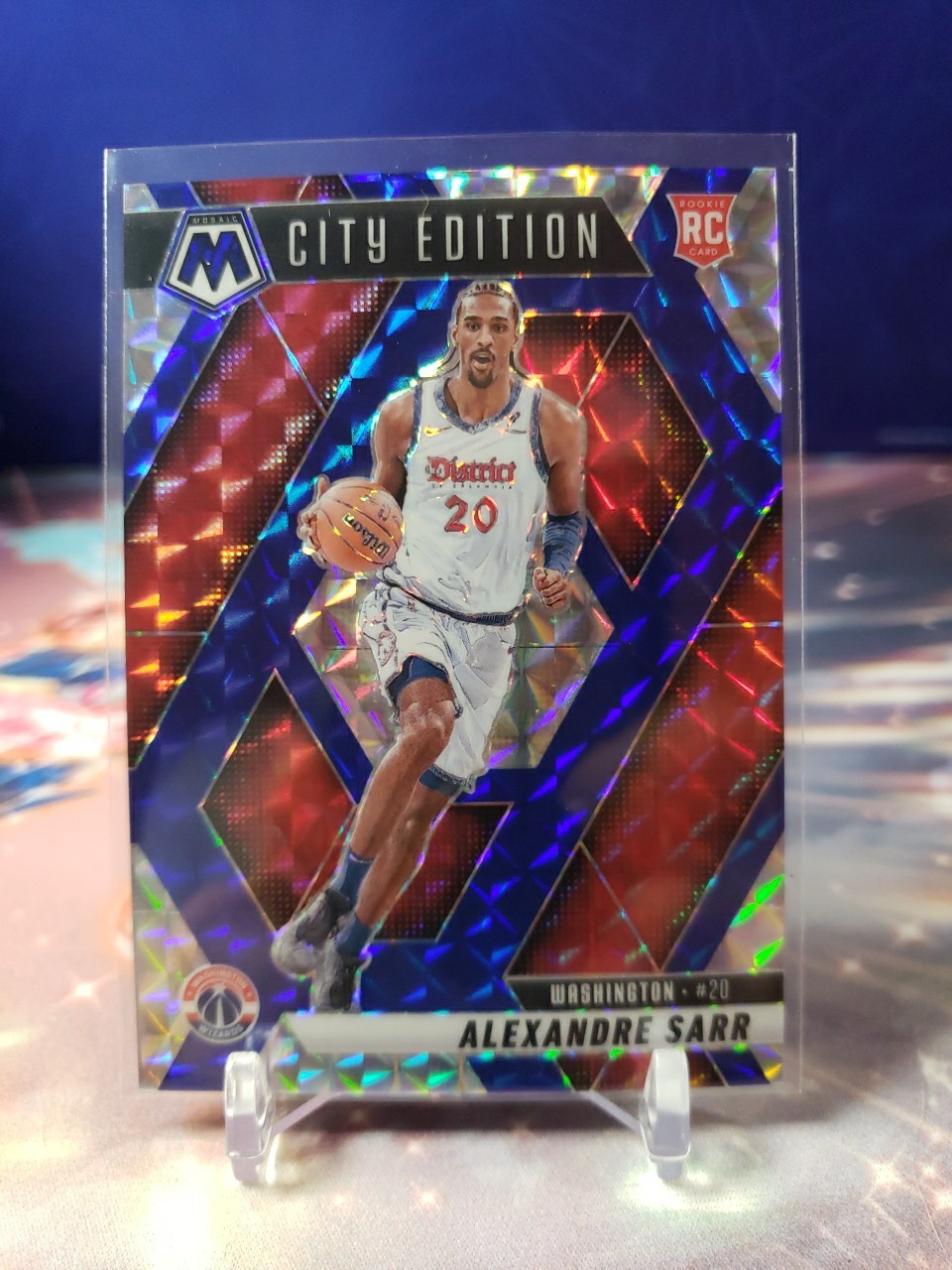 2024-25 Panini Mosaic Alexandre Sarr City Edition RC Choice Blue /45 #278