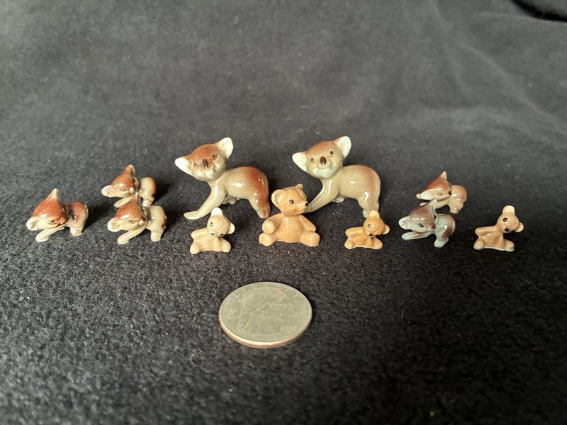 Vintage Hagen Renaker Koala And Teddy Bear Lot Of 11