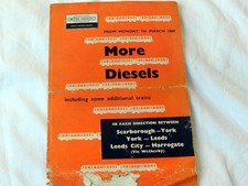 1960 British Railways Diesel Service Timetable Scarborough York Harrogate Leeds