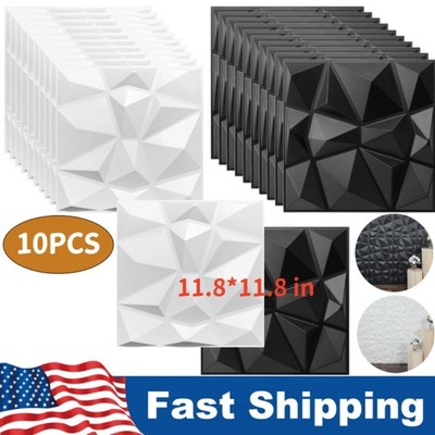 10PACK Tiles 3D Wall Panels PVC Tiles Textured Bricks DIY Wallpaper 11.8*11.8''