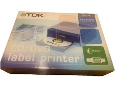 TDK LPCW-50 CD/DVD Label Printer with Power & USB Cables, Instructions, ink