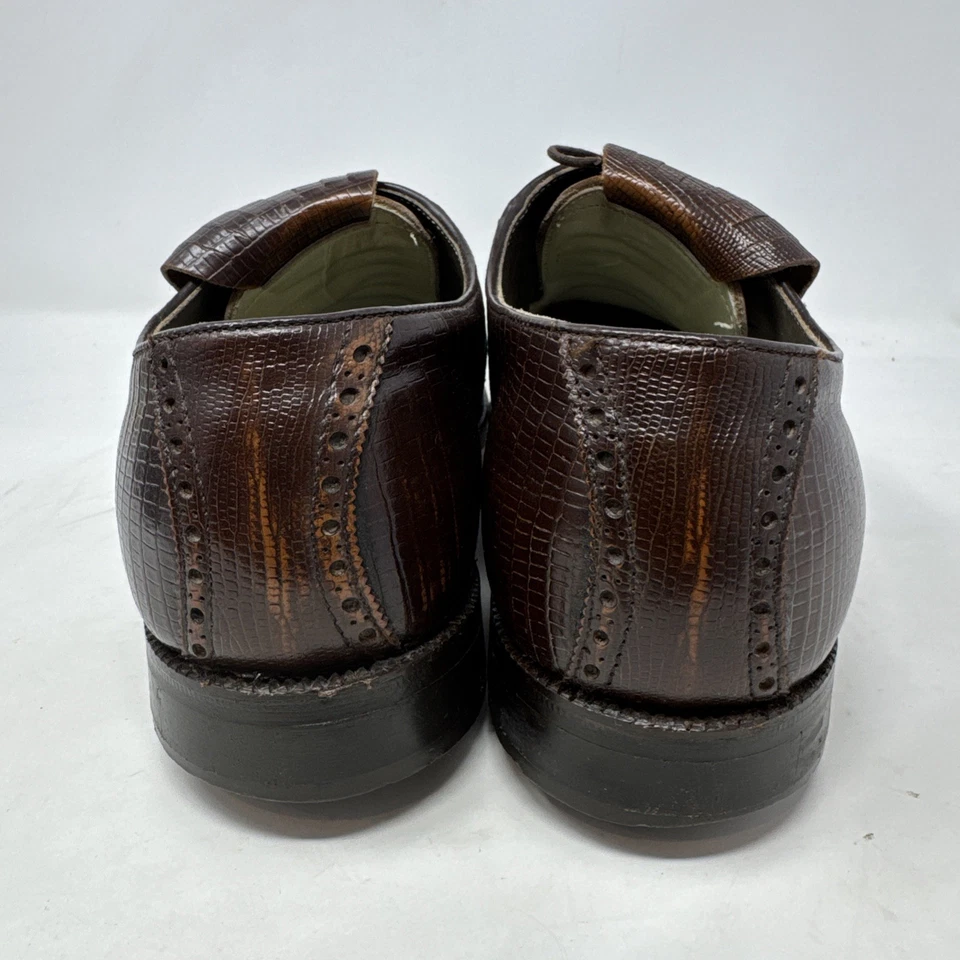 Zapatos de golf Footjoy Classics vintage Kiltie talla 10,5 piel de lagarto marrón hechos en EE. UU. Foto 4 de 4