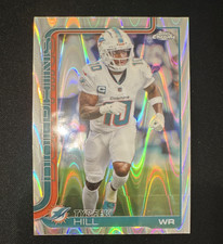 Topps Chrome 2024 Tyreek Hill Silver Wave Refractor - Miami Dolphins #185
