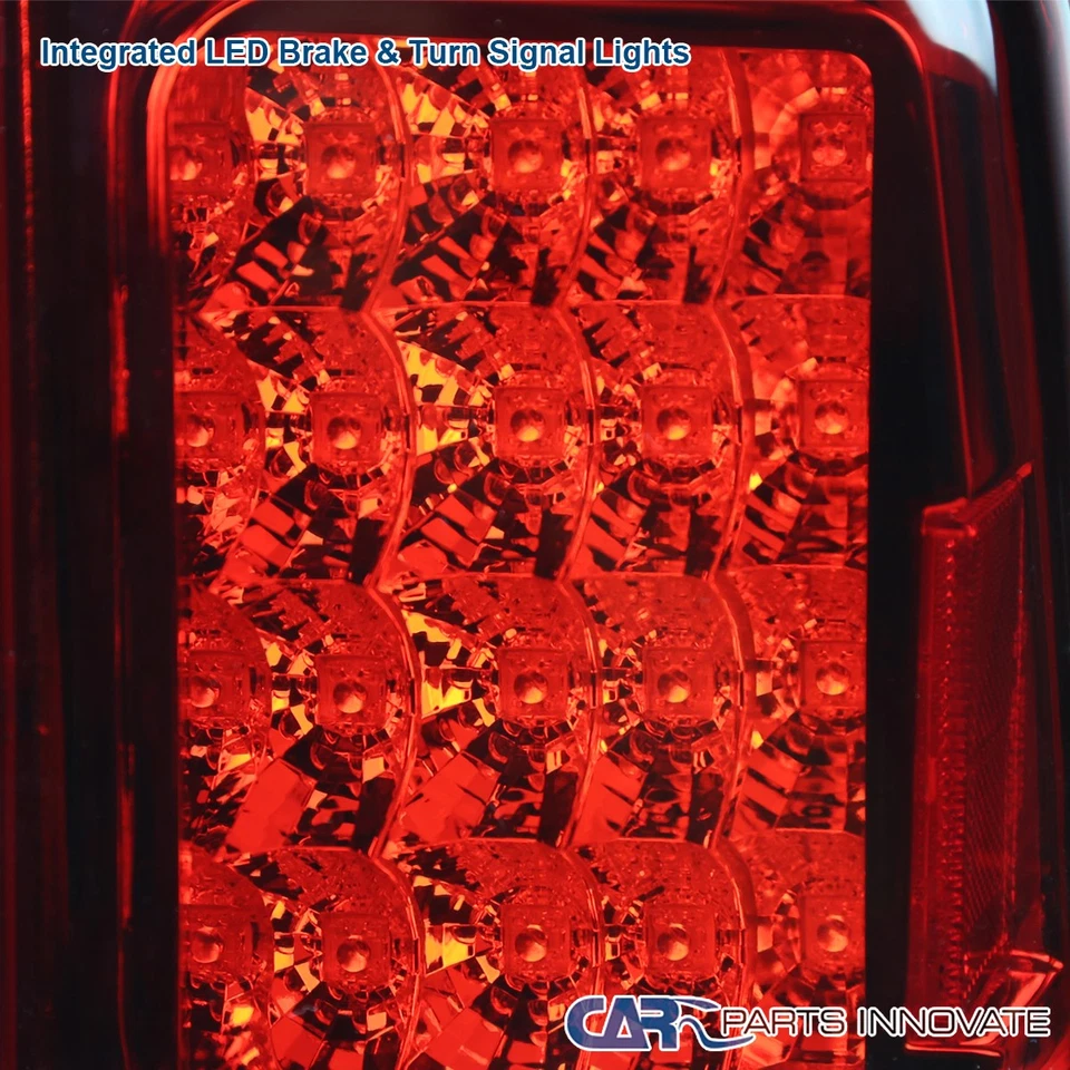 Fits 05-15 Armada Red/Clear LED Tail Lights Rear Brake Reverse Lamps Pair - Image 3 of 4