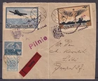 w3030/ Poland Aero-Targ (Local Airplane-Label) Poznan Expres Cover t/Lodz 1921